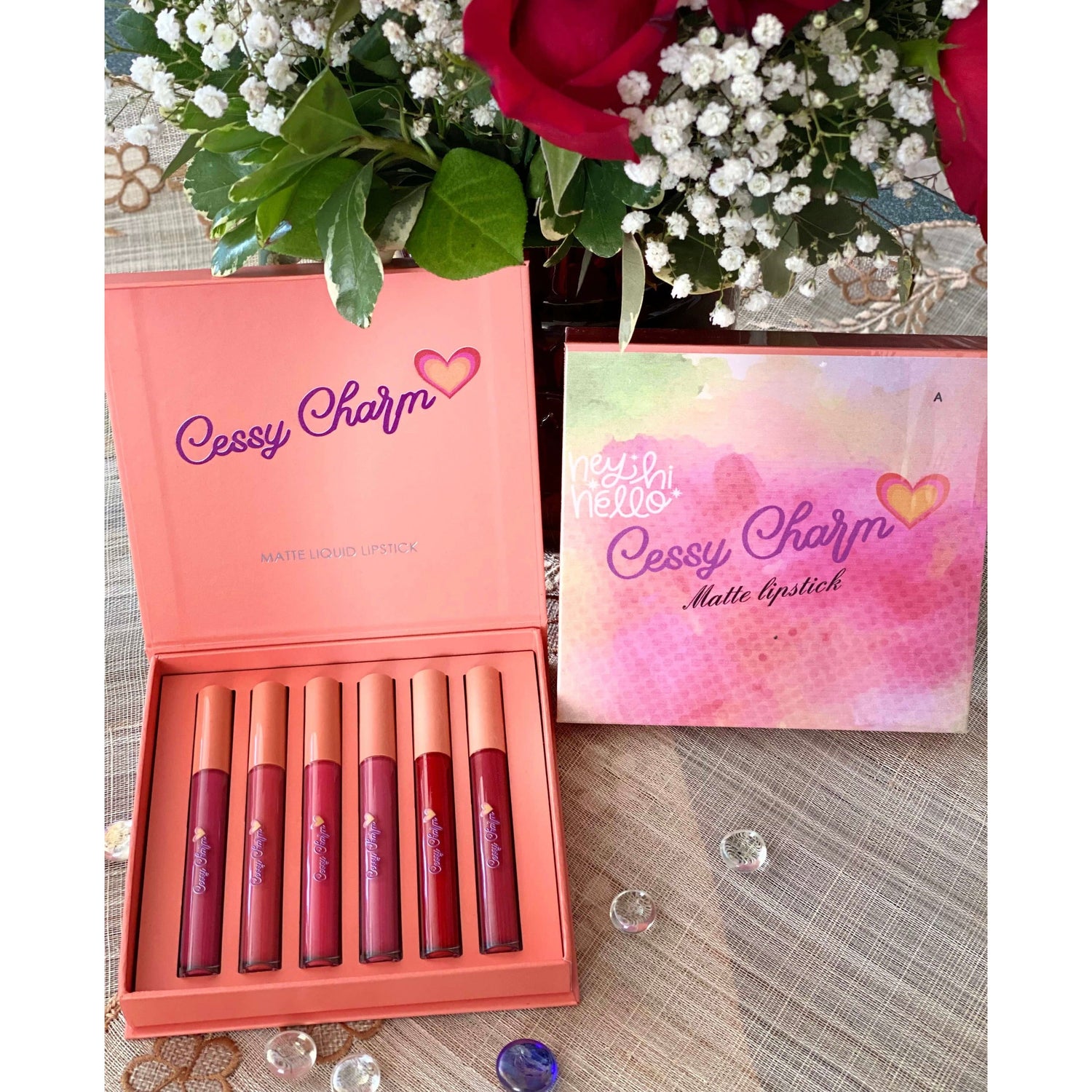 Get the Perfect Pout with the Vibrant Matte Lip Set Cessy Charm Cosmetics